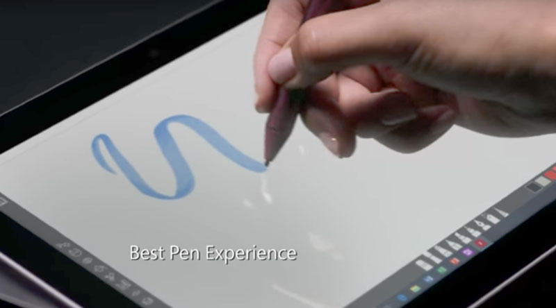 SurfaceGoもSurfaceペンの4096段階の筆圧感知に対応